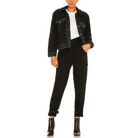 💎NWT Levi's Black Sherpa Ex-Boyfriend Trucker Jacket - Picture 12 of 12